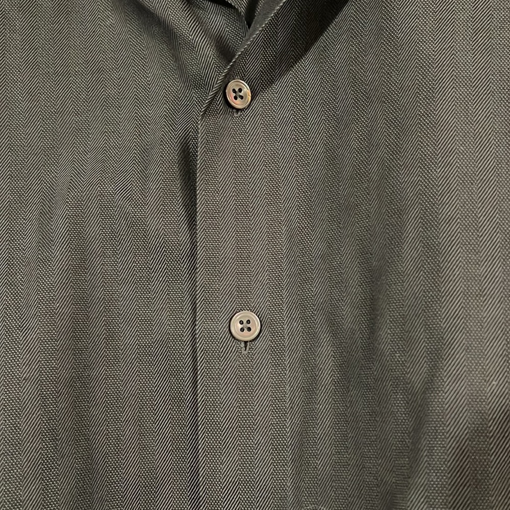 Faonnable Gray Men’s Button Down Collar Shirt - image 3